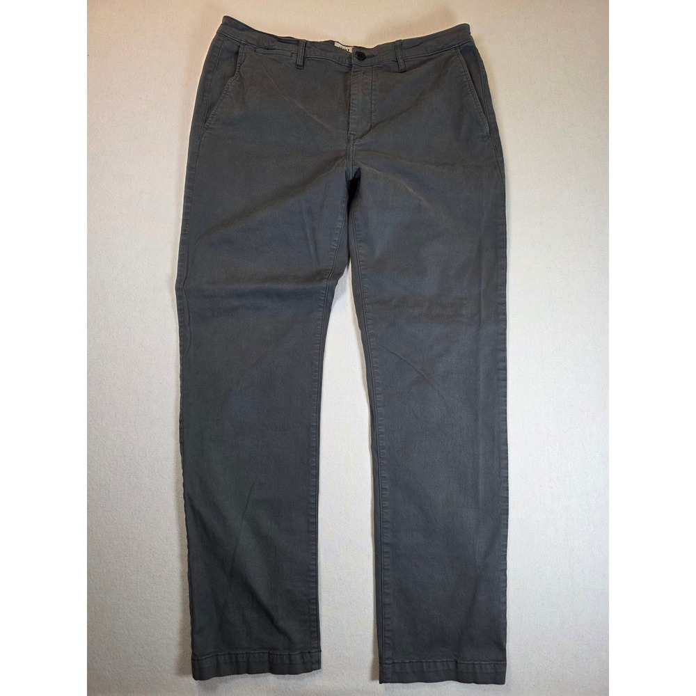 Flint & Tinder Men 36x32 Dark Gray 365 Pant Straight Fit Stretch Huckberry